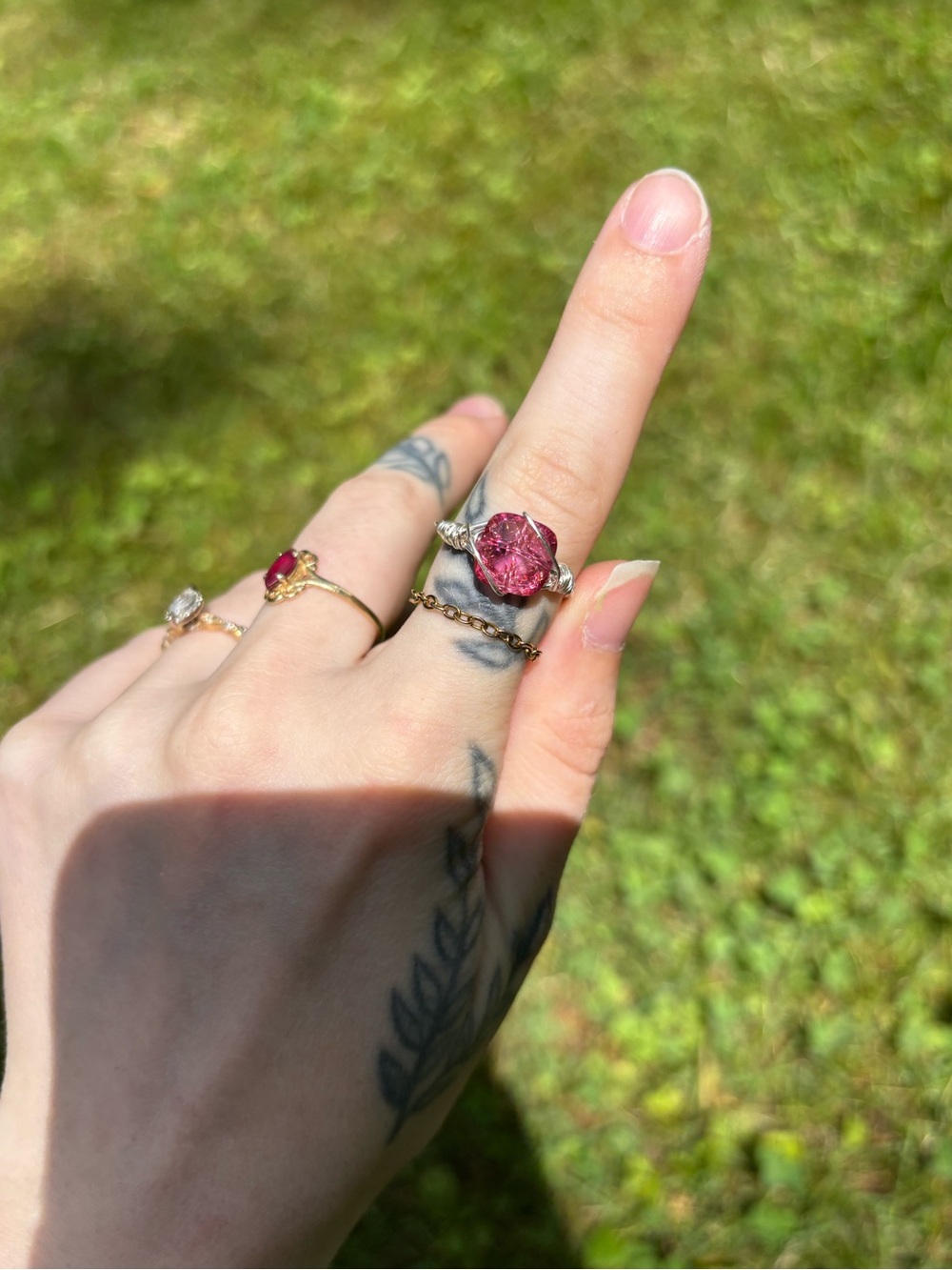 Pink topaz ring - Picture 2 of 3